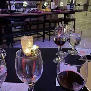 Enough wine glasses for each wine!