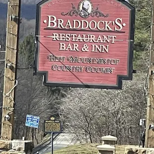 Big sign you see from the street.