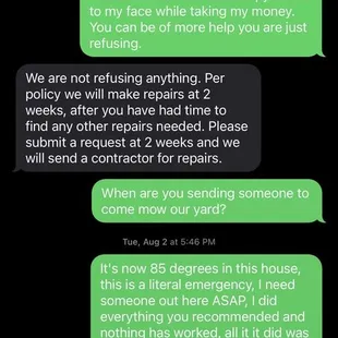 They promise to fix things before moving in but never do even after 2 weeks.