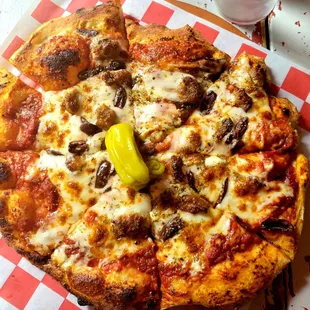 We serve Hand Tossed Pizza!