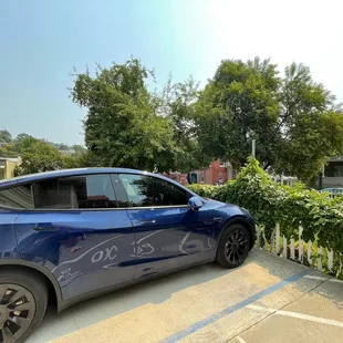 Plenty of private parking and charging for EV