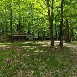 Cabins near the amphitheatre.