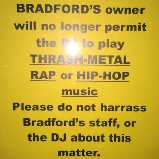 NO THANK YOU BRADFORDS. NO THANK YOU.