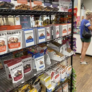 a woman shopping in a grocery store