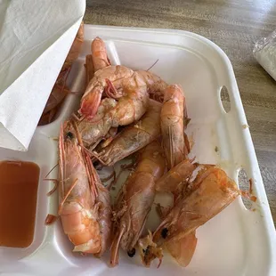 Boiled shrimp yum