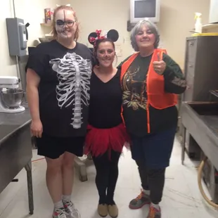 Crazy ladies that work here at the donut shop. :)