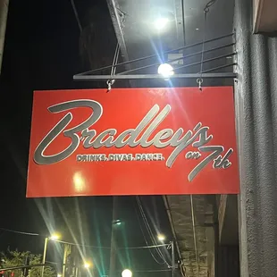 a sign for bradley's