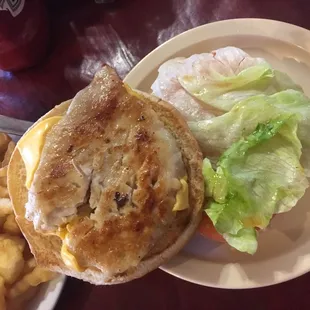 The chicken sandwich was very good. Of course the chicken breast is grilled.