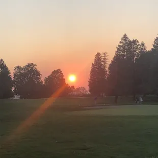 Hole 8 at sunset