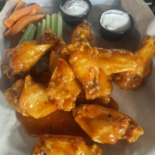 Mango habanero wings