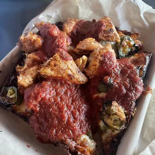 Blackened chicken fatbread