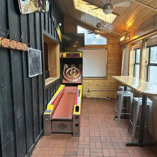 Ski ball! I didn't inquire about how to play a game. Maybe just plug in some quarters.