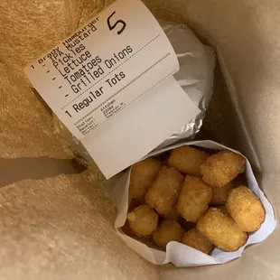 Order to go with tots