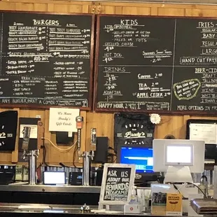 Menu at time of our visit