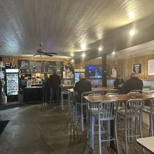 Counter and dining area.