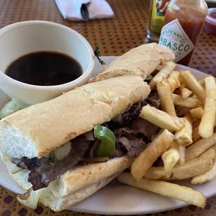 Philly cheesesteak French dip!!
