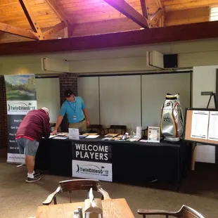 Nice area for golf outing check ins