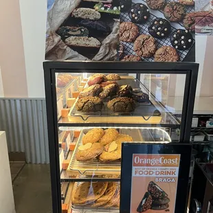 a display of baked goods