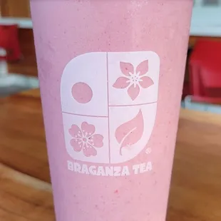 Straw-taro smoothie