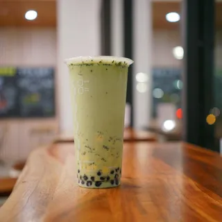 7. Honey Matcha Milk Tea