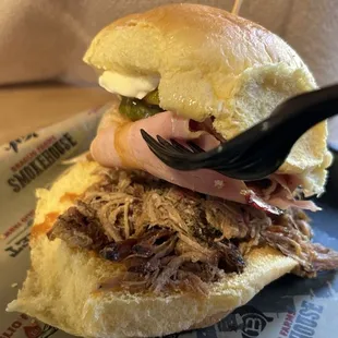 The Que-Ban with very little pork BBQ