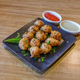 South Indian Tiger Tops -  served with our famous Chutneys