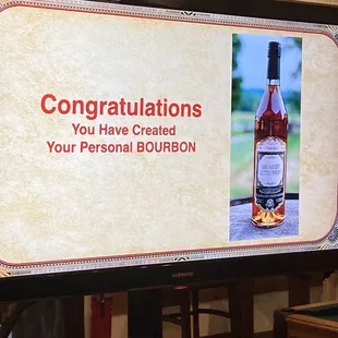 Part three of the program - making your own custom bourbon.