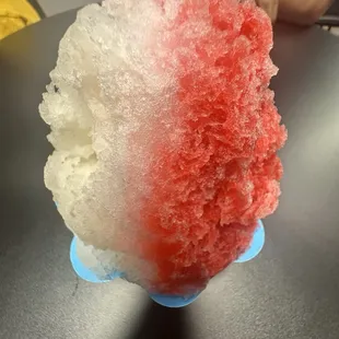 Pineapple + strawberry small snowcone
