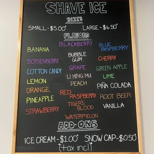 Flavor board