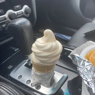 Asked for just a little ice cream. Melted on the walk to the car lol.
