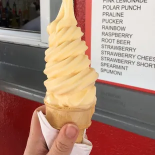 $1 vanilla ice cream cone