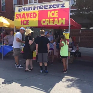 Selling shaved ice at Hoopsfest Basketball Tournament!