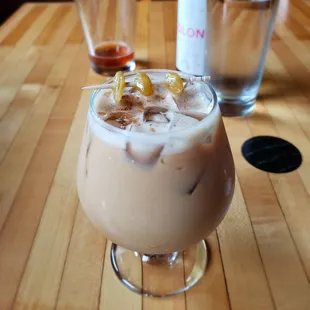 Iced oatmeal cookie latte