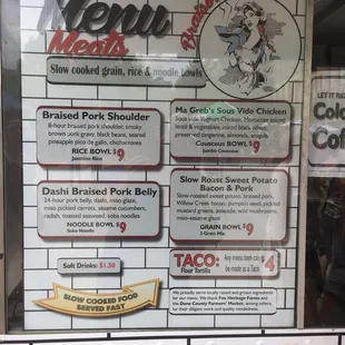 Meat Menu