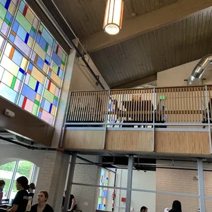 Upstairs seating and downstairs