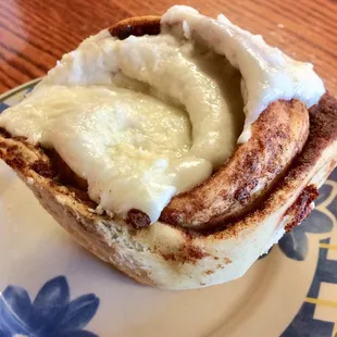 Cinnamon roll. So big, I couldn't finish it!