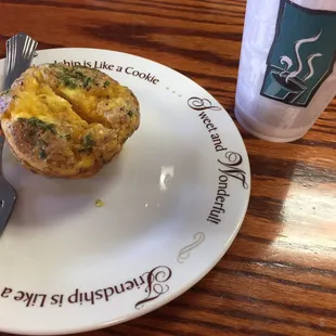 Frittata and mocha