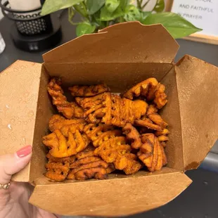 Sweet potato waffle fries