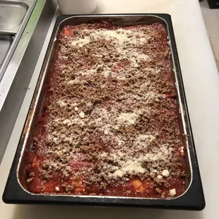 Homemade lasagna