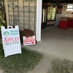 a sign in front of a store