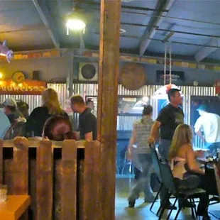 people eating and drinking