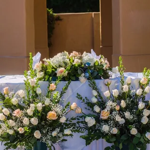 Bride and groom table