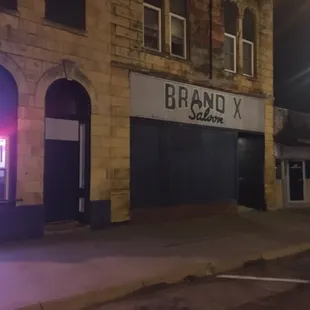 the front of the building