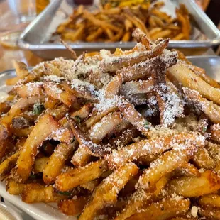 Truffle fries with a garlic aioli on the side