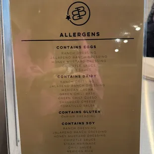 Allergens posted