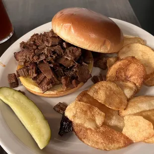 Regular Smoked Chopped Beef Brisket Sandwich ($11.99)