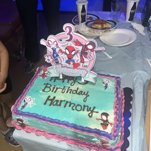a birthday cake on a table