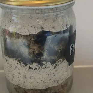 a jar of cookies