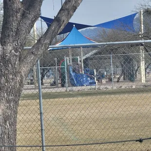 View of dog park and playground