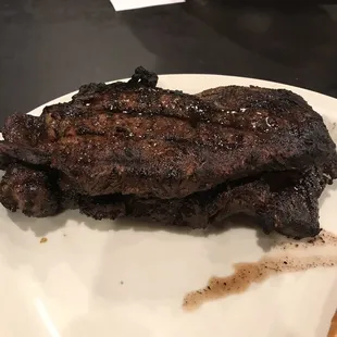 22 ounce ribeye served as 2 11ounce steaks. Can't make this up.